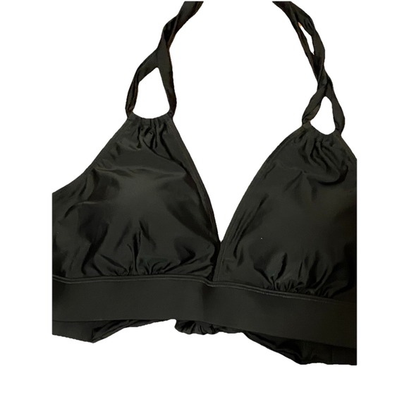 Meet.Curve Swimsuit 2 Piece XL High Waist Bottom Halter Top NWT Black - Picture 3 of 7